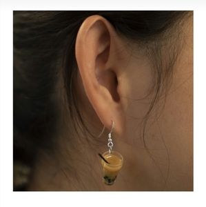 Boba Earrings (Milktea)